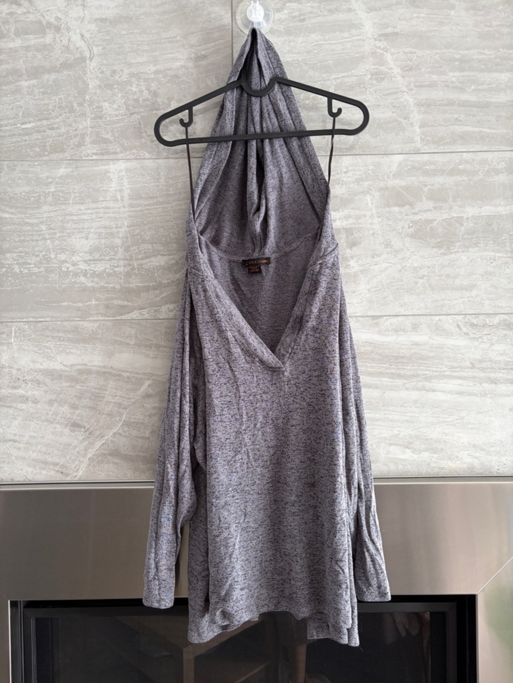 Love & Legend Gray Hooded Tunic Top